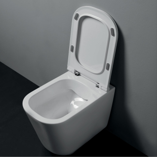 Сиденье для унитаза Kerasan Tribeca 519130 с крышкой белой