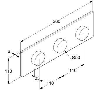 Электронный смеситель-термостат для душа Kludi Tronic 38300N2-00 оружейная сталь