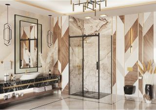 Боковая стенка Ambassador Benefit 90HB 90см чёрный/прозрачное