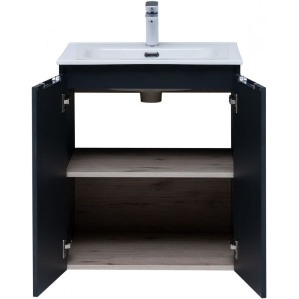 Тумба под раковину Aquanet Алвита New 277523 60 см антрацит