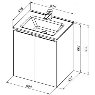 Тумба под раковину Aquanet Алвита New 277523 60 см антрацит