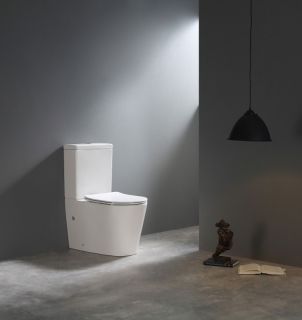 Унитаз напольный SantiLine SL-5026 безободковый белый