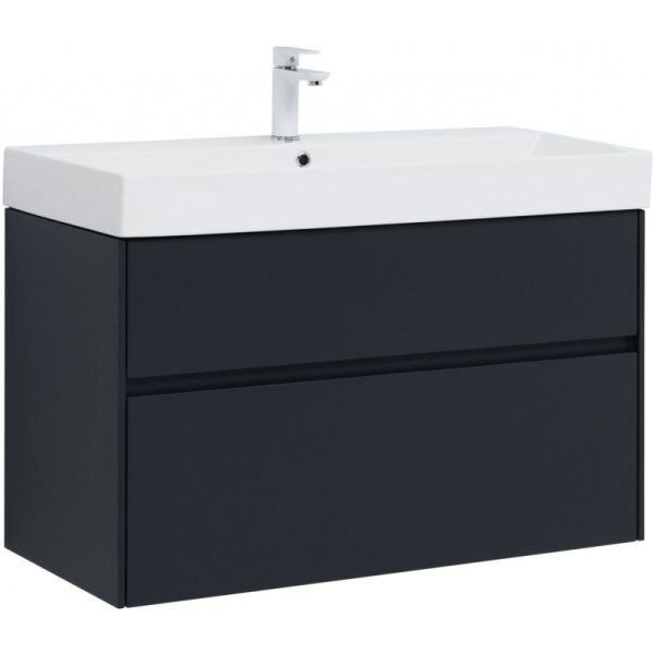Тумба под раковину Aquanet Бруклин 310139 100 см антрацит матовый