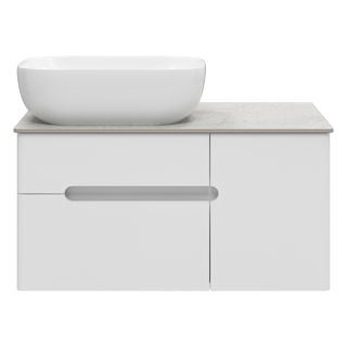 Подвесная тумба под раковину Misty Роял 80 см П-Роя-01080-011П2Я белый