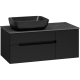 Подвесная тумба под раковину Misty Роял 100 см П-Роя-01100-021П2Я черный