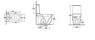 Унитаз-компакт Kludi Resa S 27WCB0243 безободковый белый