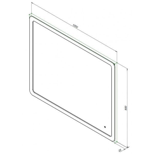 Зеркало с подсветкой Aquanet Ирис 326448 100 см