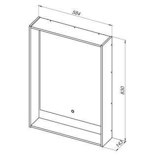 Зеркало с подсветкой Aquanet Милан 336393 60 см дуб рошелье