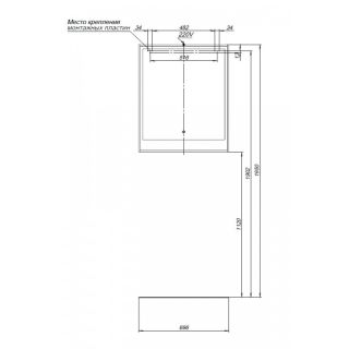 Зеркало с подсветкой Aquanet Милан 336394 70 см дуб рошелье