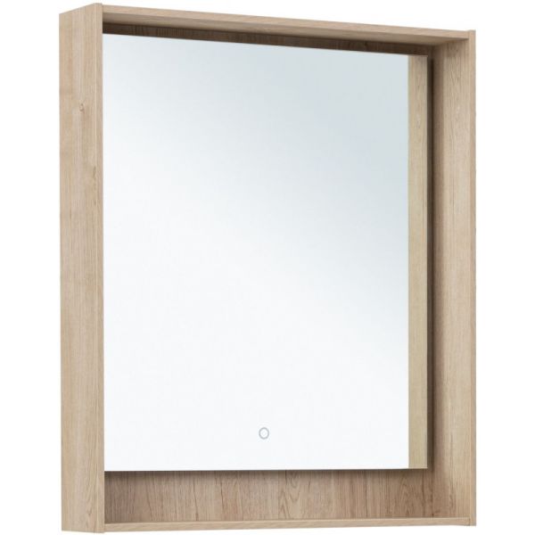 Зеркало с подсветкой Aquanet Милан 336404 70 см дуб светлый