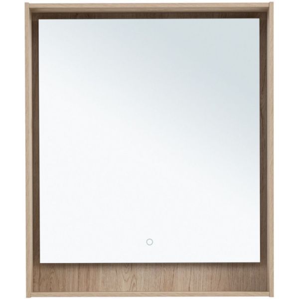 Зеркало с подсветкой Aquanet Милан 336404 70 см дуб светлый