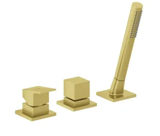 Смеситель на борт ванны Kludi Decus 54447N075 брашированное золото