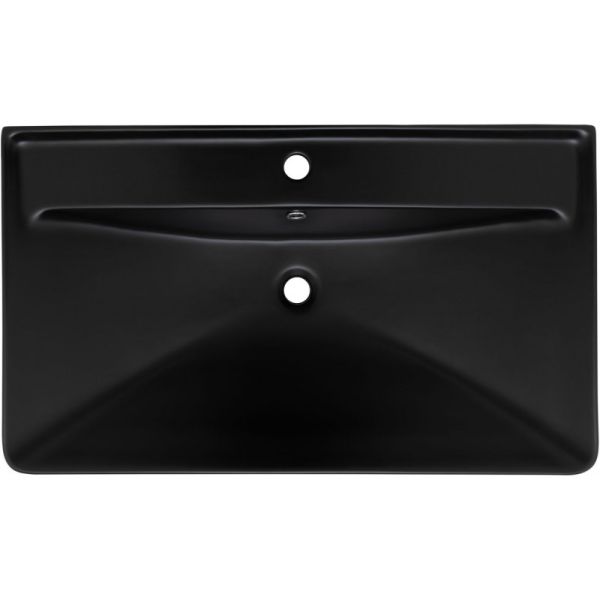 Раковина Aquanet Ирис 329249 80 см чёрный матовый