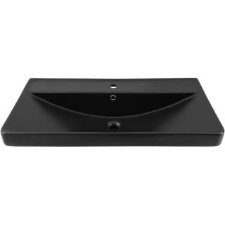 Раковина Aquanet Ирис 329250 90 см чёрный матовый