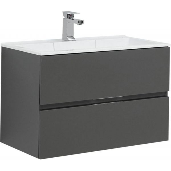Тумба под раковину Aquanet Алвита 215120 80 см серый антрацит