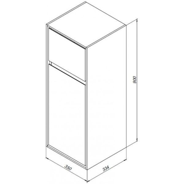 Шкаф Aquanet Милан 339955 35 см дуб рустикальный