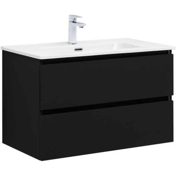 Тумба под раковину Aquanet Вега 2.0 337955 80 см чёрный