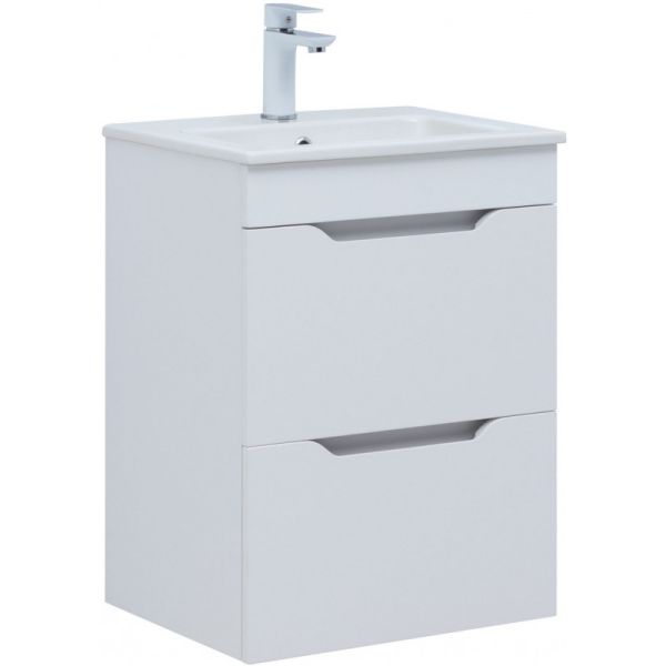 Тумба под раковину Aquanet Практика 347914 50 см белый глянец