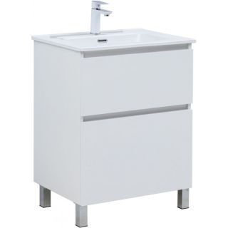 Тумба под раковину Aquanet Вега 344121 60 см белый глянец