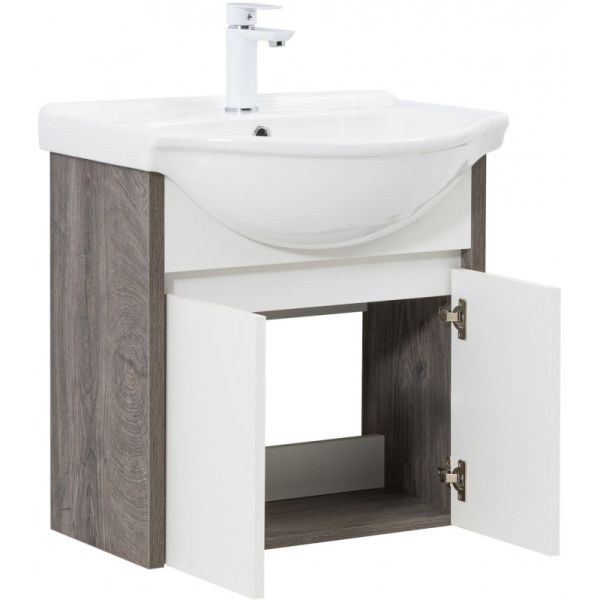 Тумба под раковину Aquanet Сидней 345122 60 см дуб рошелье/белый