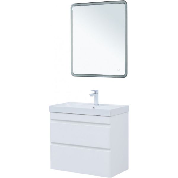 Тумба под раковину Aquanet Слим 346049 80 см белый сатин