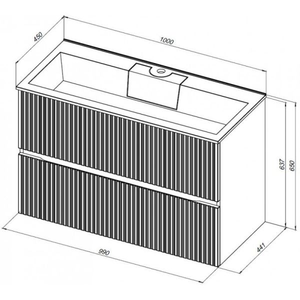 Тумба под раковину Aquanet Джейн 313320 100 см мисти грин