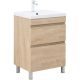 Тумба под раковину Aquanet Нота New 344140 60 см дуб светлый
