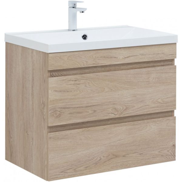 Тумба под раковину Aquanet Нота New 334198 75 см дуб светлый