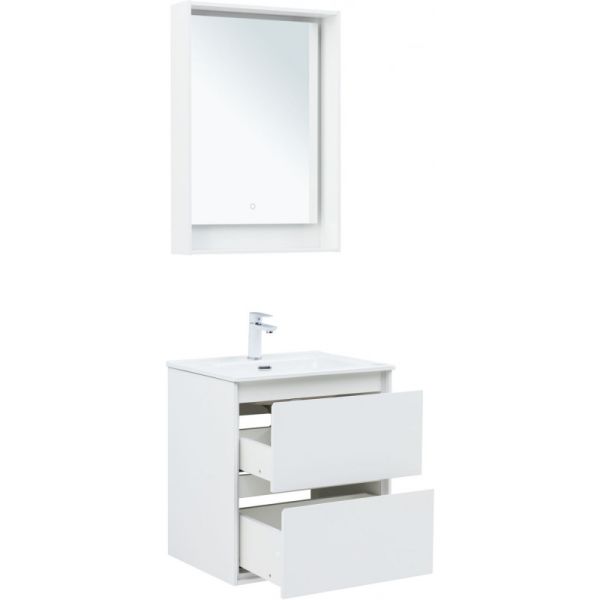 Тумба под раковину Aquanet Милан 336367 60 см белый глянец