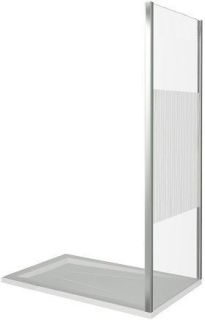 Боковая часть Good Door PANDORA SP-90-T-CH стекло прозрачное с рисунком Тростник