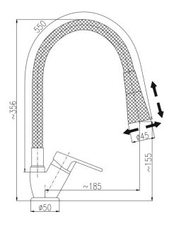 Смеситель для кухни Rav Slezak Colorado CO206.5/13 хром черный