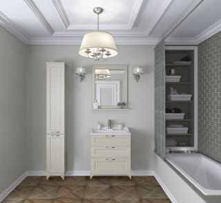 Зеркало Акватон Леон 65см дуб белый 1A187102LBPS0