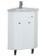 Напольная тумба под раковину Misty Лотос угловая 40см белый