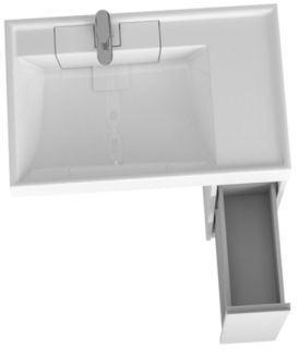 Тумба под стиральную машину Акватон Лондри 20см белый 1A236101LH010