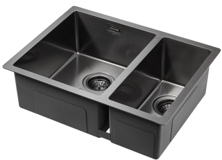 Мойка кухонная Paulmark Annex PM545944-GML левая воронёная сталь