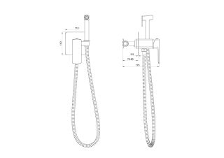 Гигиенический душ со смесителем Wonzon & Woghand Edge WW-88829003-CR хром