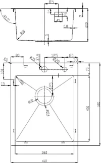 Мойка кухонная DQ  DKS415004 сатин