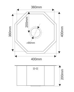 Мойка D400G Octavia Melana ProfLine 1,2/200 золото