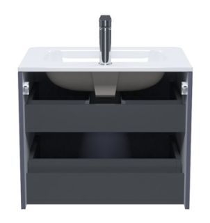 Подвесная тумба с раковиной IDDIS Edifice EDI60D0i95K 60см тёмно-серый