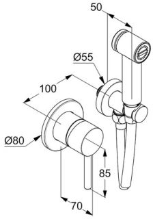 Гигиенический душ со смесителем Kludi Bozz хром 389980576
