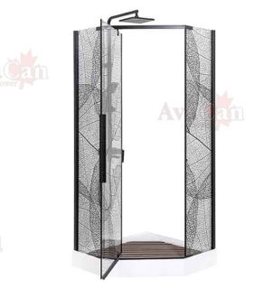 Душевой уголок AvaCan PB 90x90 см чёрный