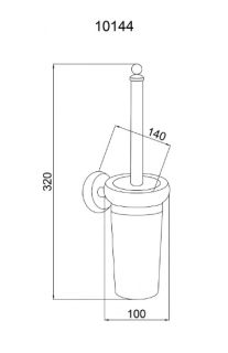 Щётка для туалета Boheme Vogue Nero хром 10194