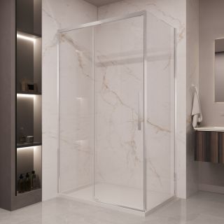 Душевой уголок Vincea Stella VSR-1ST8013CL, 1300*800, хром, стекло прозрачное