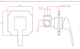 Встраиваемый однорычажный смеситель для душа, золото Cezares LEGEND-DIM-03/24