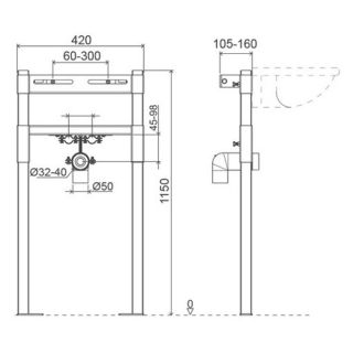 Инсталляция для раковины Oli 11376