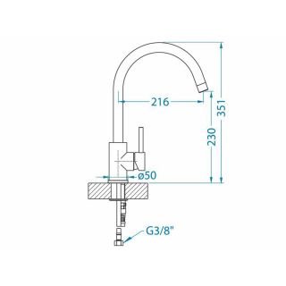 Смеситель для кухни Alveus Elza 1129025 белый