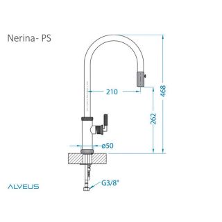 Смеситель для кухни Alveus Nerina 1132178 хром