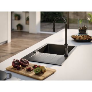 Смеситель для кухни Alveus Nerina 1132179 черный