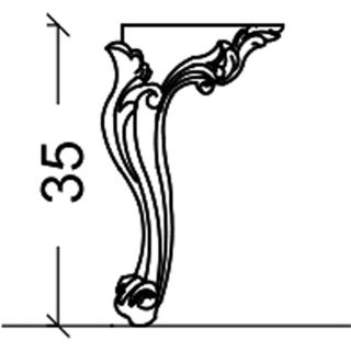 Ножки для мебели Armadi Art Neoart 35см золото 855-G h35