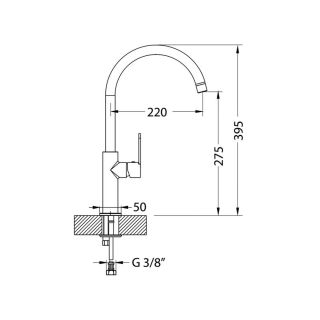 Смеситель для кухни Alveus Arc 1134889 черный